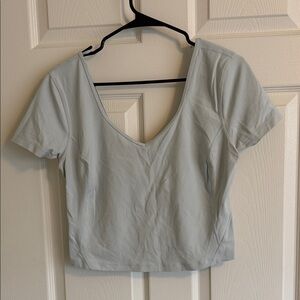 lululemon athletica Light Blue V-Neck align Short Sleeve Top